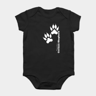 German Shepherd Pawprints Baby Bodysuit